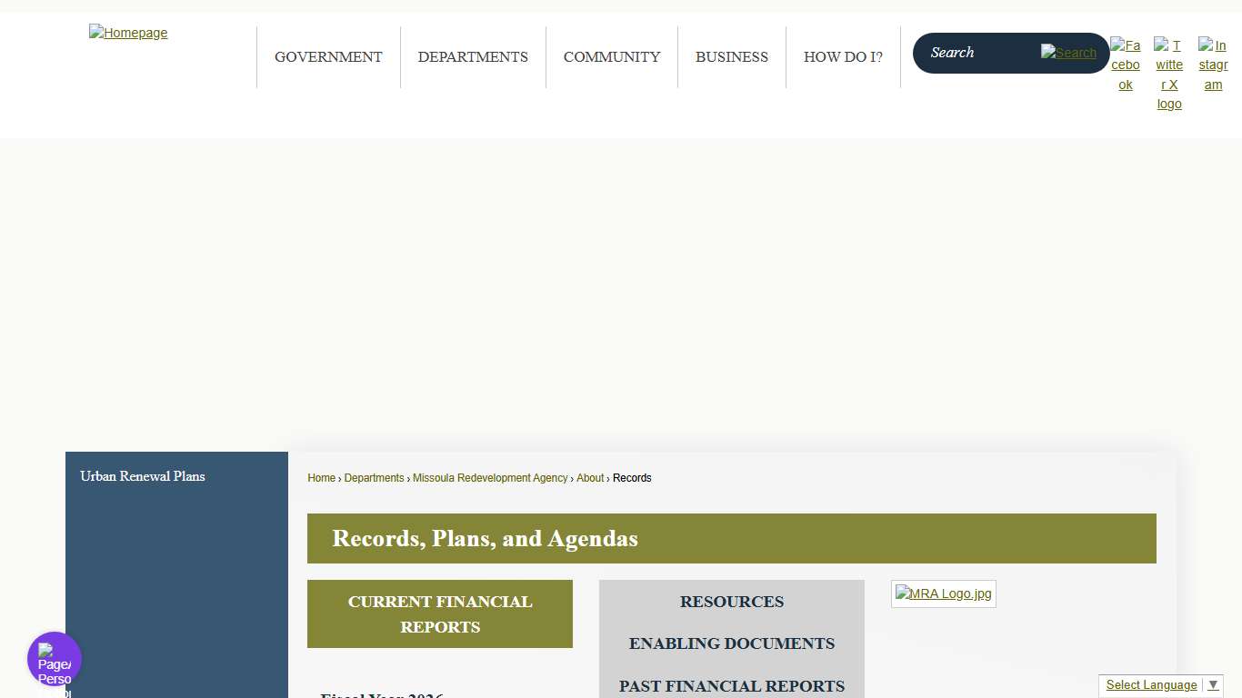 Records, Plans, and Agendas Missoula, MT - Official Website